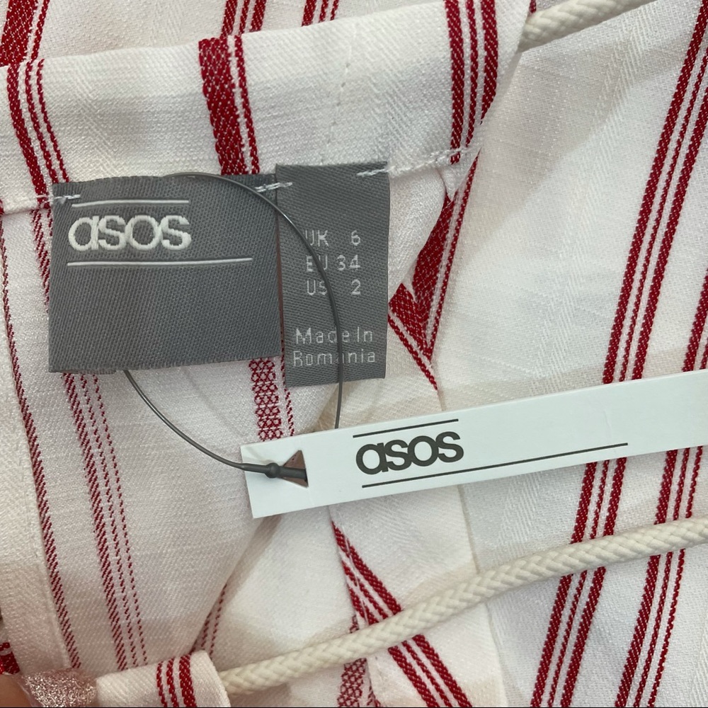 NWT ASOS Stripe Halter Wide Leg Jumpsuit - Picture 3 of 7